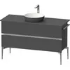 Image de Duravit Sivida Meuble sous-lavabo sur console, 2 tiroirs, poignée profilée chromée, 1245x475x548mm, SV4660010490000