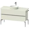 Image de Duravit Sivida Meuble sous-lavabo sur console, 2 tiroirs, poignée profilée chromée, 1245x475x548mm, SV4660010HH0000