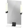 Image de Duravit Sivida miroir, noir diamant mat, 450x36x650mm, éclairage à poser, interrupteur à détecteur, raccordement au réseau, SV74200BD220000