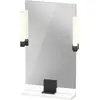 Image de Duravit Sivida miroir, noir diamant mat, 450x36x650mm, éclairage à poser, interrupteur à détecteur, raccordement au réseau, SV74200BD180000