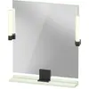 Image de Duravit Sivida miroir, noir diamant mat, 650x36x650mm, éclairage à poser, interrupteur à détecteur, raccordement au réseau, SV74210BDHH0000