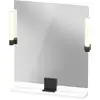 Image de Duravit Sivida miroir, noir diamant mat, 650x36x650mm, éclairage à poser, interrupteur à détecteur, raccordement au réseau, SV74210BD180000