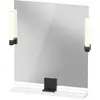 Image de Duravit Sivida miroir, noir diamant mat, 650x36x650mm, éclairage à poser, interrupteur à détecteur, raccordement au réseau, SV74210BD220000