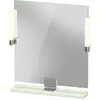 Image de Duravit Sivida miroir, chrome, 650x36x650mm, éclairage à poser, interrupteur à détecteur, raccordement au réseau, SV7421010HH0000