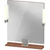 Image de Duravit Sivida miroir, chrome, 650x36x650mm, éclairage à poser, interrupteur à détecteur, raccordement au réseau, SV7421010790000