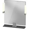 Image de Duravit Sivida miroir, chrome, 650x36x650mm, éclairage à poser, interrupteur à détecteur, raccordement au réseau, SV7421010490000