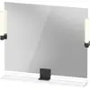 Image de Duravit Sivida miroir, noir diamant mat, 850x36x650mm, éclairage à poser, interrupteur à détecteur, raccordement au réseau, SV74220BD220000