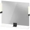 Image de Duravit Sivida miroir, noir diamant mat, 850x36x650mm, éclairage à poser, interrupteur à détecteur, raccordement au réseau, SV74220BD180000