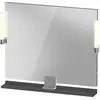 Image de Duravit Sivida miroir, chrome, 850x36x650mm, éclairage à poser, interrupteur à détecteur, raccordement au réseau, SV7422010490000