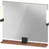 Image de Duravit Sivida miroir, noir diamant mat, 850x36x650mm, éclairage à poser, interrupteur à détecteur, raccordement au réseau, SV74220BD790000