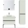 Image de Duravit Sivida miroir, noir diamant mat, 850x36x650mm, éclairage à poser, interrupteur à détecteur, raccordement au réseau, SV74220BDHH0000