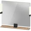 Image de Duravit Sivida miroir, noir diamant mat, 850x36x650mm, éclairage à poser, interrupteur à détecteur, raccordement au réseau, SV74220BD550000