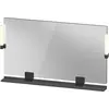 Image de Duravit Sivida miroir, noir diamant mat, 1250x36x650mm, éclairage à poser, interrupteur à détecteur, raccordement au réseau, SV74240BD490000