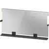 Image de Duravit Sivida miroir, noir diamant mat, 1330x36x650mm, éclairage à poser, interrupteur à détecteur, raccordement au réseau, SV74250BD490000