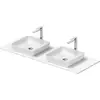 Image de Duravit Sivida double lavabo Set carré incl. console 1350x500x123mm, 2680213200