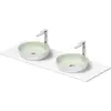 Image de Duravit Sivida double lavabo Set rond incl. console 1350x500x123mm, 268016FG00