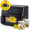 Image de Rachs KOCHWERK Vario-Doppelkammer Heißluftfritteuse 9 L | Airfryer mit teilbarer Kammer, Touchscreen & 8 Programmen | Frittieren von Speisen ohne Öl - fettarm | 2700 W Smart-Cook Funktion