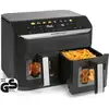Image de GOURMETmaxx Friteuse à air chaud à 2 compartiments 2 x 4,5 l - Multi-Color LED-Touchdisplay