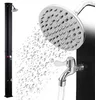 Image de Douche solaire Zelsius Mackay | 35 litres, noir | Avec robinet et douche de pied jusqu'à 60 °C max