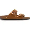 Image de Birkenstock Arizona Femme - Tongues et Sandales, Marron - Taille 41 - Cuir suédé