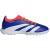 Image de adidas Predator League Turf, couleur bleu "Lucid", blanc "Cloud", rouge "Solar" (taille enfant), pointure EU 33