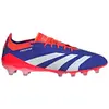 Image de adidas Predator Elite AG, couleur bleu clair "Lucid Blue", blanc "Cloud White", rouge "Solar Red" - Pointure européenne 41 1/3
