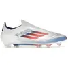 Image de Adidas F50 Elite, modèle sans lacets, couleur blanc nuageux, rouge solaire et bleu clair - Pointure européenne 44 2/3