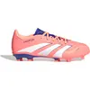 Image de Chaussures de football Adidas Predator League, crampons multi-surfaces, pour enfant, coloris "Signal Coral / Cloud White / Beam Orange"