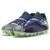 Image de Puma Future 7 Pro FG/AG Chaussures de football unisexes gris blanc fizzy apple Gr 40,5