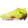 Image de Puma Future 8 Ultimate AG Chaussure de football unisexe jaune fluo noir rose Gr 40