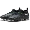 Image de Puma Future 8 Match FG/AG Jr Chaussures de football enfants noir argent fluo vert Gr 33