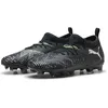 Image de Puma Future 8 Match FG/AG Jr Chaussures de football enfants noir argent fluo vert Gr 28