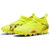 Image de Puma Future 8 Match FG/AG Jr Chaussure de football pour enfants jaune fluo noir rose Gr 32
