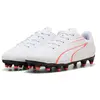 Image de Puma Vitoria chaussures de football enfants FG/AG blanc rouge - maintien ferme