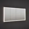 Image de Armoire miroir burgbad RL20, 161 cm, avec cadre lumineux en verre transparent, conçue pour être fixée au mur