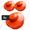 Image de NEMAXX® FS1 Tap & Go Tête à fil semi-auto double pour débroussailleuse M10x1,25 gauche 2mm Ø380mm Orange 3 pièces