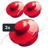 Image de NEMAXX® Tête de Coupe pour Débroussailleuse [TÊTE DE COUPE FILETAGE M10]   Bobine de Fil Coupe-Bordures Tête de Coupe   Tête Bobine   Rouge (3 Pièces)