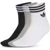 Image de Adidas Ankle 3 Pack Unisexe - Chaussettes, Gris - Taille 40-42 - Coton