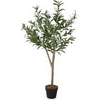 Image de 3.08 Olivier artificiel en pot de fleurs - environ 120 cm - 580 feuilles, 20 fruits, avec tronc en bois (moyen)