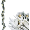 Image de 3.12.A12 Guirlande de Noël avec neige et fleurs blanches - illuminée 50 LED / batterie / minuterie - longueur : 274 cm (HSG20-274)