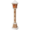 Image de Lanterne en bois éclairée par 23 LED - env. 14x14x75 cm - batterie / minuterie
