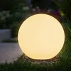 Image de Lampe boule solaire à LED avec piquet de terre - 30 cm - éclairage décoratif de jardin avec optique verre dépoli