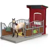 Image de Schleich schleich® FARM WORLD 42724 Box pour poney avec jument Mustang 42724