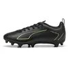Image de PUMA Chaussures de Football Ultra 6 Play FG/AG Jr Unisexes pour Enfants, Puma Noir pétillant Vert Clair Terrain, 5 UK en occasion ou reconditionné