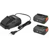Image de Gardena P4A Starter Set 2 batteries et chargeur rapide P4A 2x PBA 18V/45 + AL 1830 CV GARDENA 14907-20