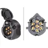 Image de HELLA 8JB 001 943-003 Prise - 12V - 7 pôles - bronze à l'étain - boîtier plastique - noir - DIN/ISO : 1724 - Carton