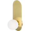 Image de Applique dorée Ovale Boule de verre blanche Bao G9 28W Maytoni