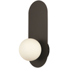 Image de Maytoni lampe murale noir/blanc, ovale avec verre, 1xG9, 28W, IP20, collection Bao