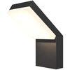 Image de Applique murale LED, éclairage extérieur, aluminium, noir, H 22 cm