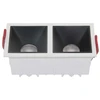 Image de Luminaire LED encastré, ALU, noir blanc, L 12,6 cm, carré